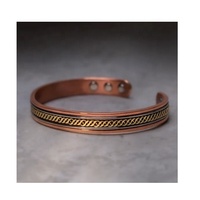 Bracelet Magnétique de Santé en Cuivre Pur à 99,95% Style Antique Moderne, Plaqué pour l'Arthrite, Forme Personnalisée, Métal de Collection Artistique