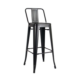 Silla de Café Tolix de Estilo Industrial GCFC043 para Restaurante, con Respaldo Alto, Metálica, Color Negro - Product Image 1