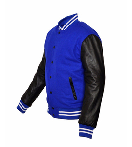 Winter Warm Wool Blend College Baseball <b>Varsity</b> Style Sports <b>Bomber</b> Custom Logo OEM Factory Wholesale Fashion <b>Jacket</b> for <b>Men</b> - Product Image 2