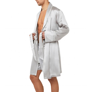 เสื้อคลุมอาบน้ำหรูหรามีสไตล์ของผู้ชายเสื้อคลุมอาบน้ำผ้าฝ้ายเนื้อนุ่มเทอร์รี่น้ำหนักเบาทนทานคุณสมบัติระบายความร้อนขนาดพลัสไซส์สำหรับโรงแรมบ้านสปาเลานจ์ - Product Image 4