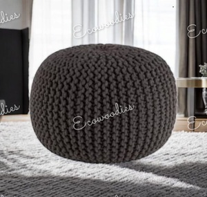 Meilleur prix coton Pouf Ottoman indien fait à la main Tabouret Boho Poufs Ottoman Console incrustée d'os - Product Image 3