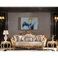 Meubles de salle à manger de luxe de style baroque français, dorés à la feuille d'or, sculptés à la main, style palais royal, en bois, style antique européen, écologiques, pour hôtel