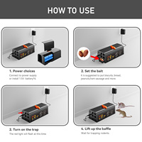 Piège à souris électrique à haute tension, choc électrique, piège à rongeurs, lutte antiparasitaire rapide et efficace pour la maison, la cuisine, l'entrepôt