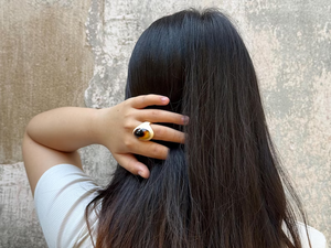 Anillo de Cuerno de Búfalo Moderno y Ecológico Hecho a Mano por SANIYA HANDICRAFT para Arte y Bodas - Product Image 6