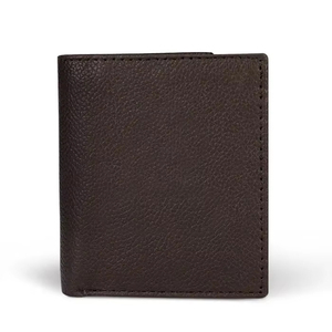Porte-cartes de créateur personnalisé haut de gamme, portefeuille homme en cuir véritable de haute qualité, court, multi-cartes, polyester, MOQ 50 pièces, pour affaires - Product Image 1