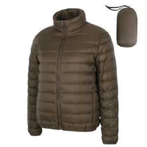 Veste d'hiver ultra-légère pour hommes avec col montant coupe-vent en tissu mat et manteau à plumes Vêtements chauds portables - Product Image 1