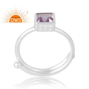 Meilleure vente 925 argent Sterling naturel rose améthyste pierre précieuse bague bijoux personnalisés pour les femmes cadeau pour elle - Product Image 1
