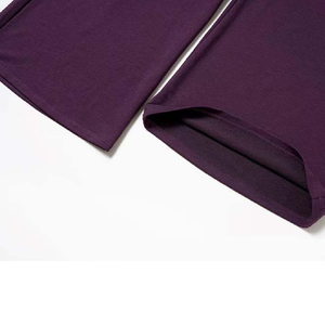 Pantalones de chándal acampanados de cintura alta de calidad superior para mujer, pantalones de algodón de pierna ancha al por mayor para verano, estilo frontal plano - Product Image 3