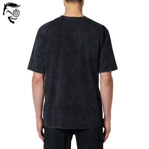 Top Design votre propre Logo meilleur fournisseur hommes lavage à l'acide t-shirt/Stock fabriqué en usine dernière Collection hommes lavage à l'acide t-shirt - Product Image 5