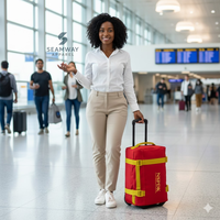 Valise à roulettes moderne grande capacité NSPDK Sorority, bagage cabine décontracté et durable