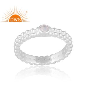 แหวนพลอยสีรุ้งดวงจันทร์ธรรมชาติสำหรับผู้หญิงเครื่องประดับตามสั่งเป็นของขวัญสำหรับผู้หญิง - Product Image 1