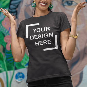 T-shirts imprimés personnalisés pour femmes sérigraphie en jersey de coton à manches courtes col rond tenue décontracté OEM fournisseur du Bangladesh t-shirt - Product Image 3