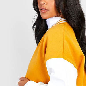 แจ็คเก็ตเบสบอลหนังแท้คุณภาพสูง สไตล์วาร์ซิตี้  แบบมีโลโก้สตรีทแวร์สั่งทำพิเศษ  สำหรับผู้ชาย - Product Image 5