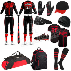 Kit de baseball pour hommes Ensemble complet de maillots et shorts respirants OEM ODM Nom de l'équipe personnalisé Kit de baseball disponible - Product Image 6