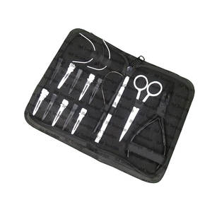 Kit de extensiones de cabello de la mejor calidad 100% con ESTUCHE DE LUJO incluido con tijeras pequeñas para cortar el cabello y agujas tipo C - Product Image 1