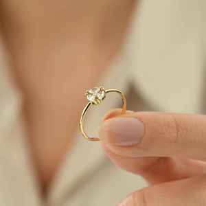 1.00กะรัตมาร์ควิสตัดในห้องแล็บปลูกแหวนเพชรรูปทรงดอกไม้แหวนหมั้นของขวัญวันครบรอบการมีส่วนร่วมสำหรับทอง14K สีเหลืองของเธอ - Product Image 2