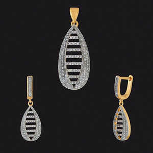 Kriaa AD Fine Jewelry Set Pendentif en pierre plaqué or 1202154 - Product Image 1
