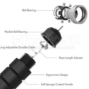 Cuerdas para Saltar, Cuerda de Entrenamiento de Material Duradero, Longitud Ajustable, Agarre Fácil, Cuerdas para Ejercicio Diario - Product Image 2