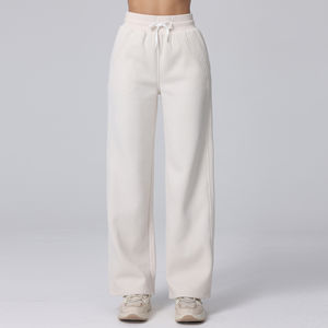 Pantalon de sport ample et chaud en molleton doux 300 GSM pour femme, collection automne-hiver, pantalon de survêtement en coton personnalisé pour femme - Product Image 2
