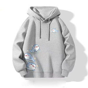 Sweat-shirt Geniolamode pour homme, marque de mode pour adolescents, hauts pour collégiens, veste à manches longues avec motif de requin de dessin animé, vêtements de sport - Product Image 4