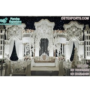 Escenario de Recepción de Boda Americana con Temática Glamour, Decoración de Boda con Temática Marroquí, Escenario Nocturno, Escenario de Recepción de Boda Canadiense, EE. UU., Reino Unido - Product Image 1