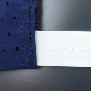 หมวกเบสบอลเจาะรูแบบเลเซอร์เจาะรูทรงต่ำมี6แผงสีดำสำหรับงานปัก - Product Image 5