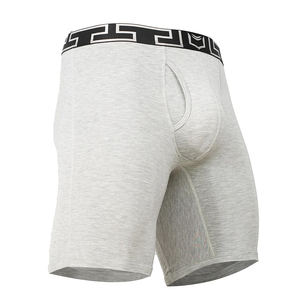 Boxer classique de couleur unie pour homme Design simple et élégant Matériau respirant doux au toucher pour le confort du bureau à domicile-Choix polyvalent - Product Image 4