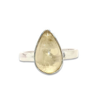 ขายส่ง925เงินสเตอร์ลิงแหวนควอตซ์เลมอนเครื่องประดับที่เรียบง่ายแหวนแต่งงานพลอยธรรมชาติขายส่งจำนวนมาก - Product Image 1