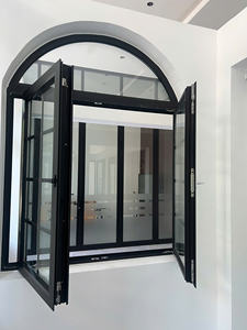 Fenêtres à battants modernes de taille personnalisée - Holcom en alliage d'aluminium à double vitrage, ouverture horizontale, verre trempé |   Salon - Product Image 6