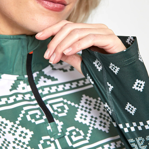 Camiseta Deportiva Ligera de Manga Larga para Hombre, 100% Algodón, con Cierre de 1/4, para Atletismo, Running, Esquí, Capa Base, Tejido de Forro Polar, Elástica en Cuatro Direcciones - Product Image 3