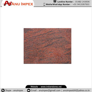 Granito rojo múltiple de estilo moderno, marrón con vetas rojas y negras, ideal para pisos y encimeras, acabado cepillado y pulido - Product Image 4