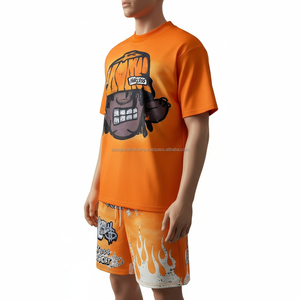 Conjunto Deportivo para Hombre, Camiseta y Pantalones de Chándal, Tejido de Algodón de Alta Calidad, Ecológico, con Estampado Personalizado de Dibujos Animados en la Parte Delantera, 220/240 GSM - Product Image 6