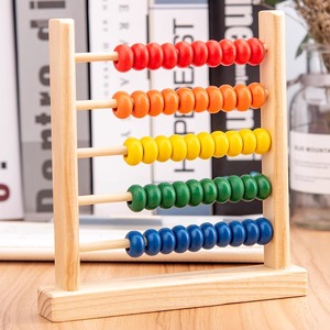 ลูกคิดไม้คลาสสิกแบบพกพาพร้อมลูกปัดหลากสีเทคนิคการวาดคณิตศาสตร์และการนับตัว<span class=keywords><strong>เลข</strong></span> - Product Image 2