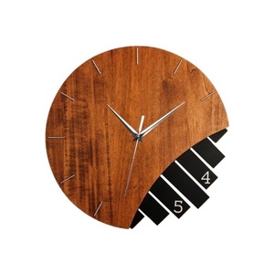Horloge murale en bois moderne charme rustique fabriqué à la main finition en bois naturel design intemporel pour la décoration de la maison chambre salon - Product Image 6