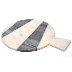 Planche à fromage ronde en marbre avec logo personnalisé écologique planche à fromage de service pour ustensiles de cuisine planches à découper en marbre fromage et aliments de cuisine - Product Image 1