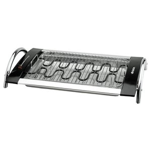 Parrilla Eléctrica Churrasco Grill 2000W Negra y Cromada para Uso en Interiores y Exteriores - Product Image 1