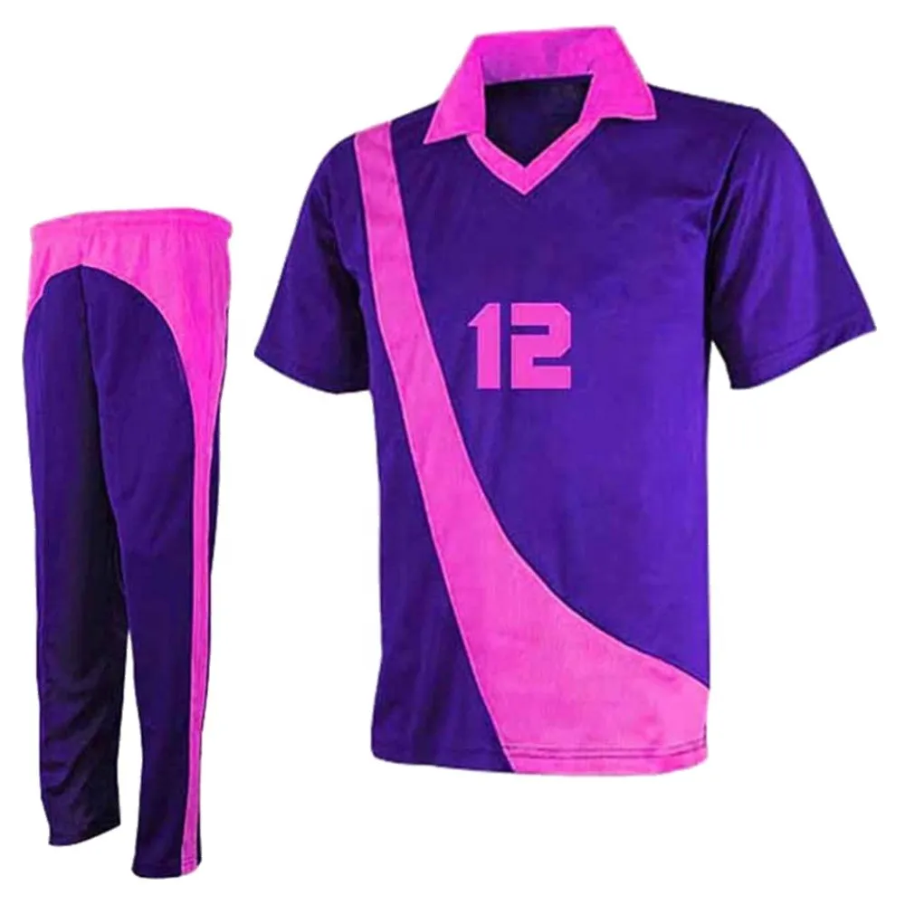 Latest Designs Custom Best Sublimation Cricket Uniform Unisex Sublimated Printing Cricket Uniform For Sale