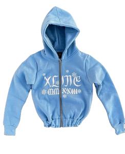 Ensemble pantalon de survêtement évasé et sweat à capuche unisexe à impression personnalisée Survêtement en éponge française deux pièces avec strass grande taille pour femmes - Product Image 2