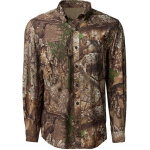 Camo Hunting Clothes Lightweight Performance Sublimation Outdoor Long Sleeve <b>Shirts</b> Custom Made Men Hunting T-<b>Shirts</b> - Product Image 1