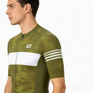 Maillot de cyclisme personnalisé de haute qualité, à séchage rapide, respirant, anti-UV, avec poche arrière, tie-dye rayé, pour le cyclisme sur route, course estivale - Product Image 4