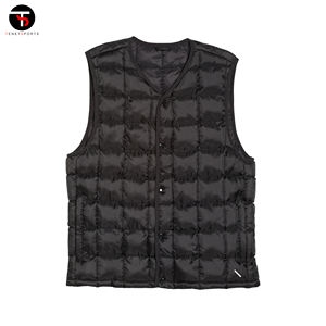 OEM High Quality Casual Wear Trendy New Fashion Winter Men Outdoor Sleeveless <b>Black</b> Puffer <b>Vest</b> - Product Image 5