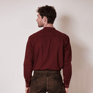 Camisa Casual a Cuadros de Algodón Estilo Bávaro 2025, Camisa de Vestir Tejida, Servicio de Diseño de Ropa OEM - Product Image 6