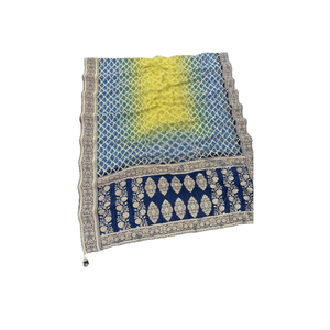 Sari étnico indio de lujo en seda Dola de viscosa pura con blusa Recepción de bodas y colección de festivales - Product Image 6