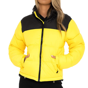 <b>Women's</b> Premium Stand Collar <b>Puffer</b> <b>Jacket</b> Color Block Windproof Breathable Insulated Down Coat For Winter Outdoor - Product Image 4