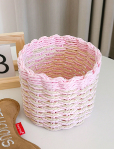 MEILLEUR VENDEUR-Vente en gros de paniers de rangement roses mignons paniers en jonc de mer usine produits les plus vendus fabriqués au VIETNAM - Product Image 2