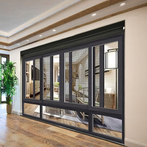 Fenêtre coulissante à triple rail en aluminium, résistante aux ouragans, insonorisée et à rupture de pont thermique, double vitrage, fenêtres en aluminium de qualité - Product Image 1