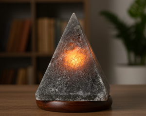 Lampe en sel de roche de l'Himalaya naturel fait à la main en forme de pyramide avec un style nautique, veilleuse pour la décoration de la maison ou de la chambre - Product Image 2