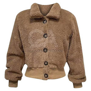 Chaqueta Corta de Piel Sintética para Mujer, Estilo Nuevo, Venta al por Mayor, Chaqueta Corta de Invierno de Moda, Fabricante Mayorista - Product Image 5