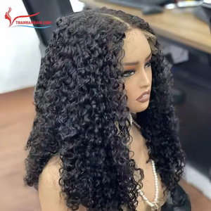 Nóng màu đen hơi nước xoăn tóc giả với HD Swiss ren knots cho cuối cùng Chủ Nghĩa hiện thực chất lượng cao cấp đặc biệt dịch vụ rất mềm - Product Image 4