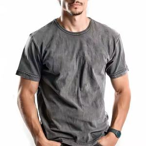 Camiseta extragrande de algodón 100% para hombre, calidad de lujo, logotipo personalizado, patrón sólido, cuello extendido, diseño de bloque de Color, estilo de calle - Product Image 3